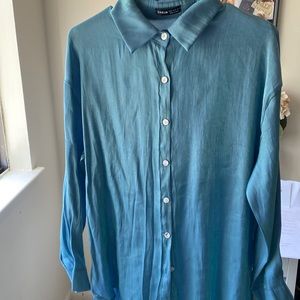 sheen Blue Button down Shirt